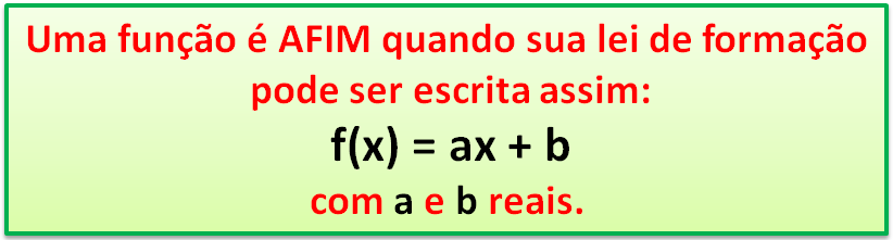 FUNÇÃO DO 1 GRAU, FUNÇÃO AFIM